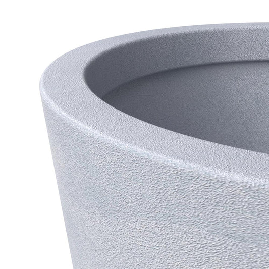 Pebble Series Poly Stone Planter 19.7." Dia 27.6" High in Grey