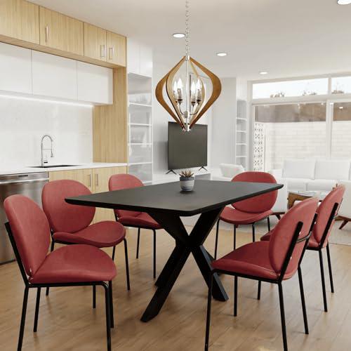 Dining Side Chair with Upholstered Faux Leather Seat