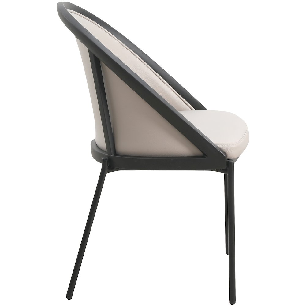 Urbane Collection Modern Dining Chair in Light Grey - Set of 4