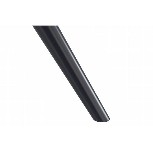 Black Stainless Steel Dining Table 55 With Light Grey Sintered Stone Top