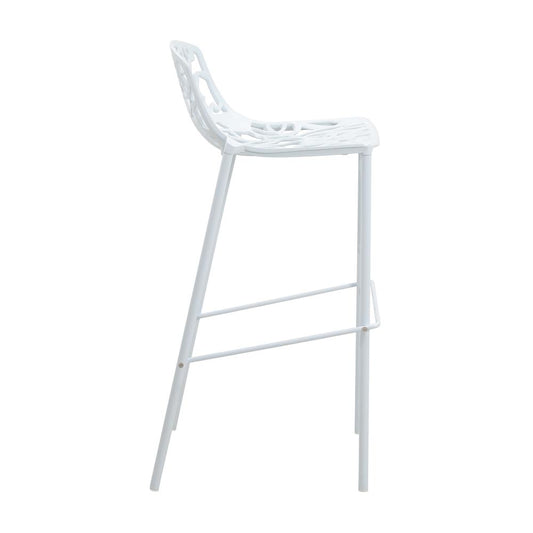 Aluminum Bar Stool with Powder Coated Frame and Footrest