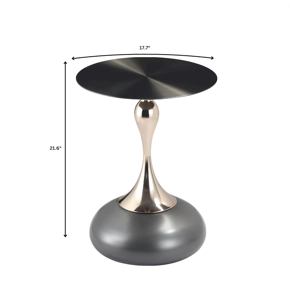 Savoy Collection Modern End Table In Grey