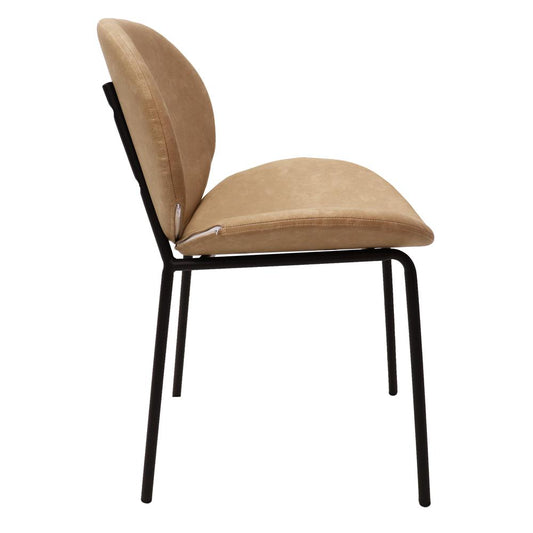 Dining Side Chair with Upholstered Faux Leather Seat