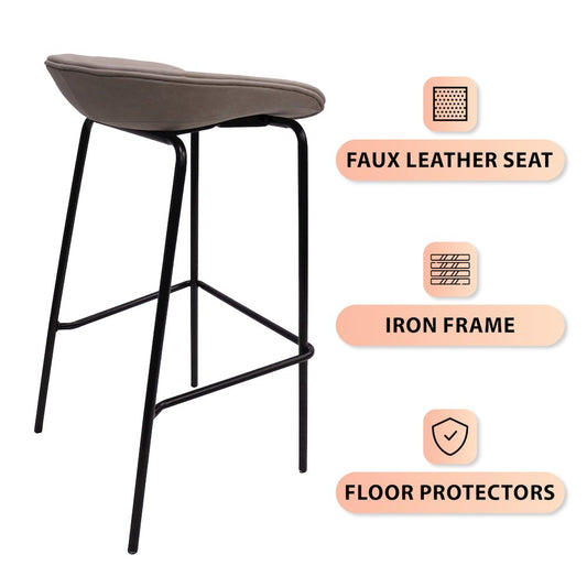Servos Modern Barstool in Light Grey