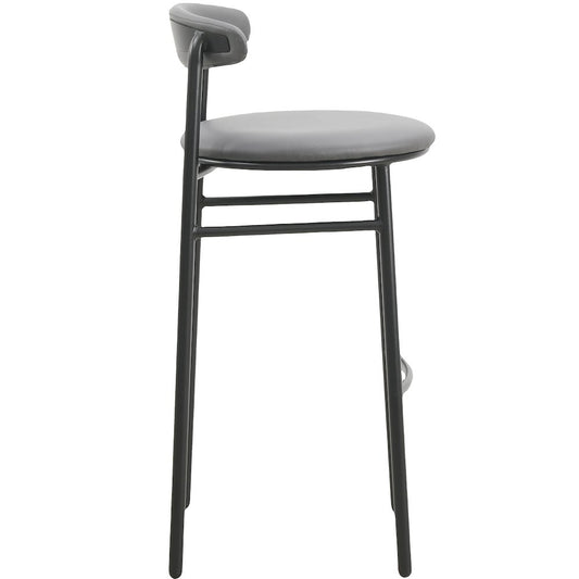 Lume Collection Modern Bar Stool in Charcoal