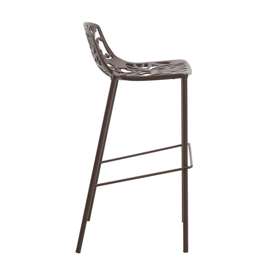 Aluminum Bar Stool with Powder Coated Frame and Footrest