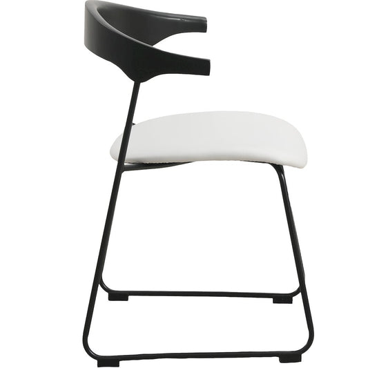 Lyra Collection Modern Chair in Black back and White Seat