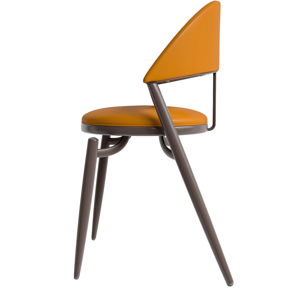 Venice Collection Modern Dining Chair In Black set of 4 in Light Brown