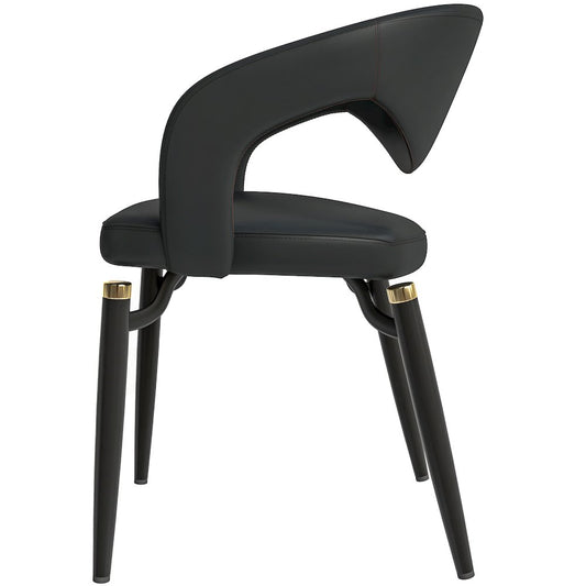 Entice Collection Modern Dining Chair in Charcoal Black