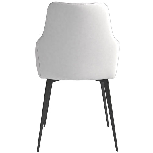 Sonnet Series Modern Dining Chair in Coconut White Fabric