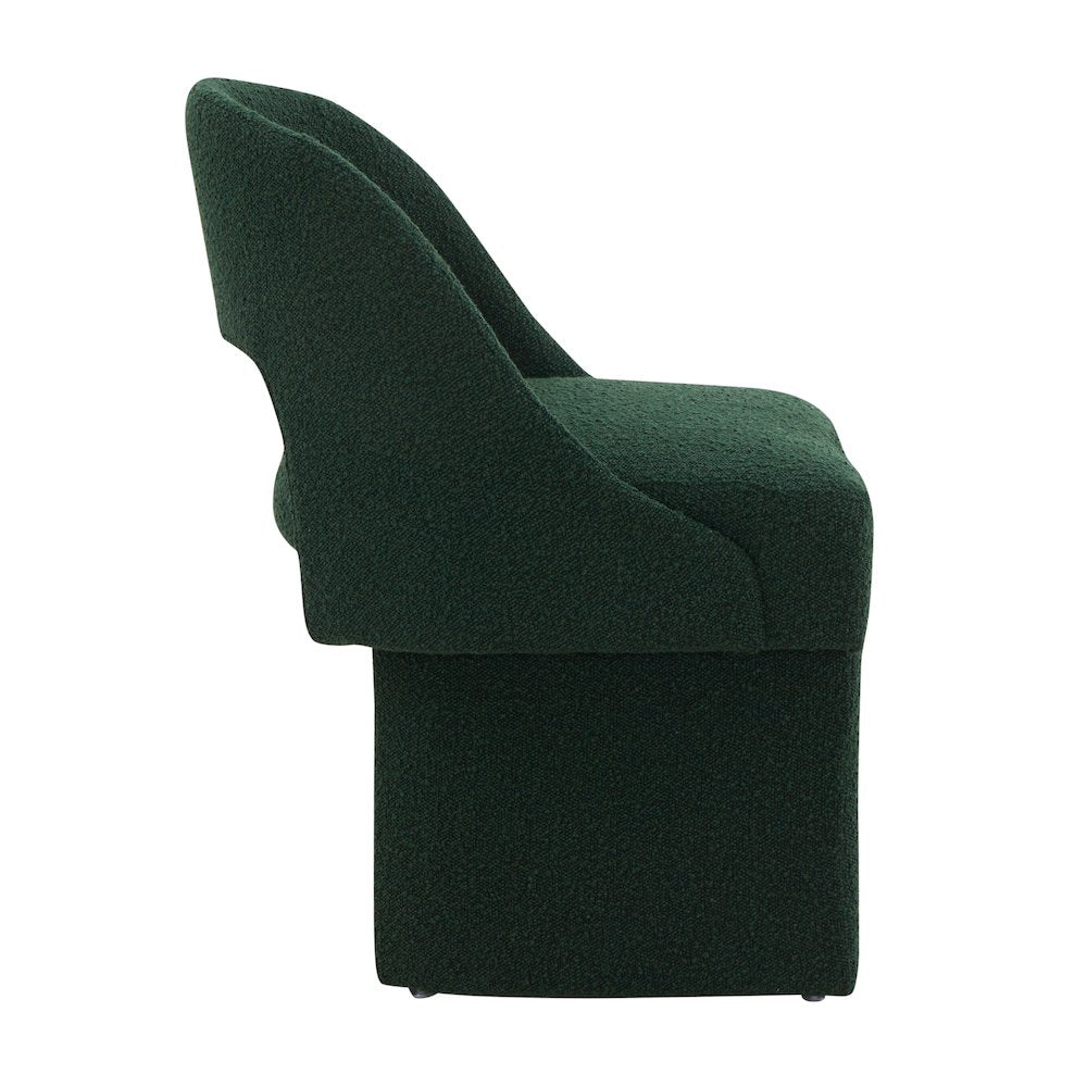 Quell Boucle Accent Chair in Green Set of 2