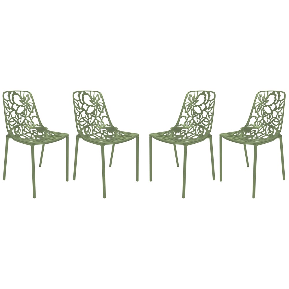 Modern Devon Aluminum Chair, Set of 4
