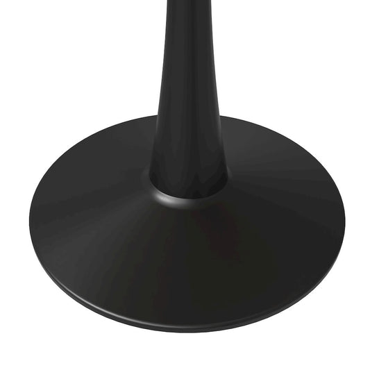 Bristol 40" round dining table Black base with marbled MDF top