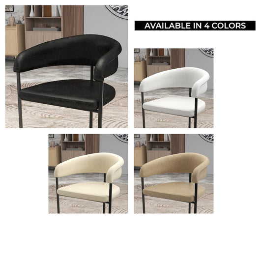 Aero Collection Modern Dining Chair in Charcoal Set of 4