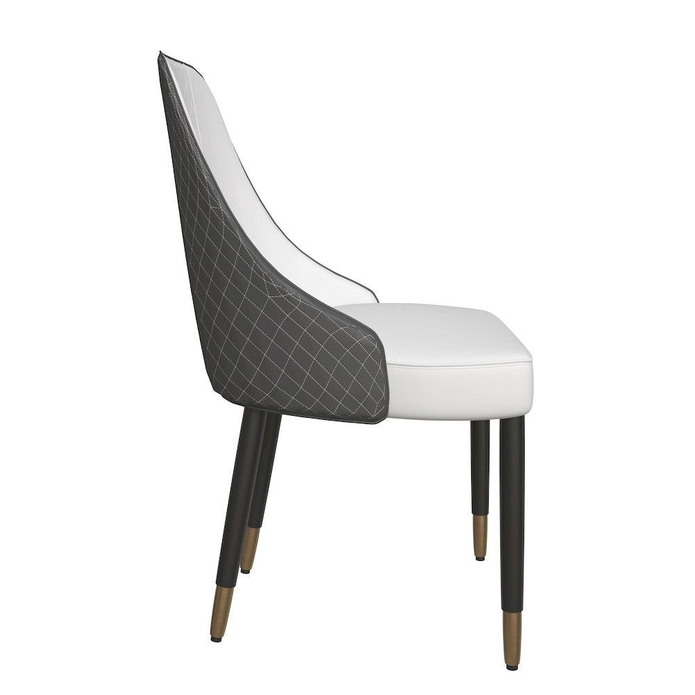 Allure Collection Modern Dining Chair In Black Fabric - Set of 4