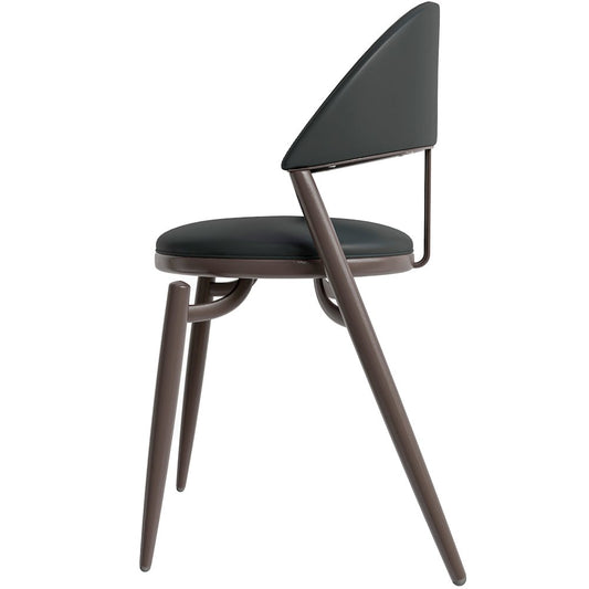 Venice Collection Modern Dining Chair In Black set of 4 in Black