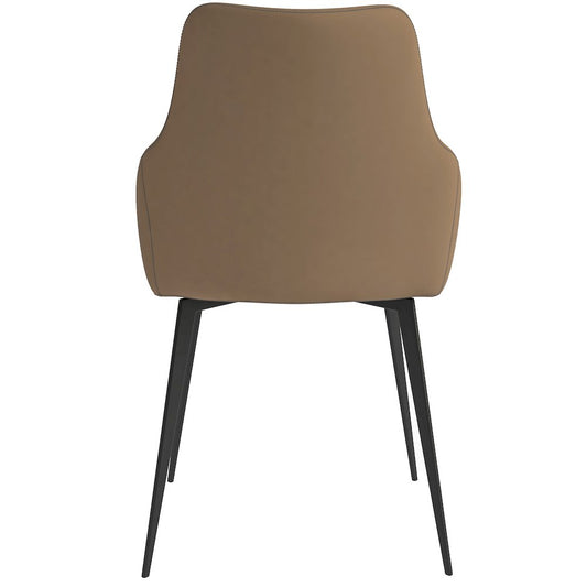 Sonnet Series Modern Dining Chair in Light Brown Fabric