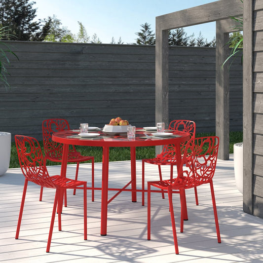 Modern Devon Aluminum Chair, Set of 4