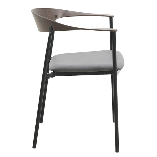 Kora Collection Modern Dining Chair in Charcoal - Set of 2