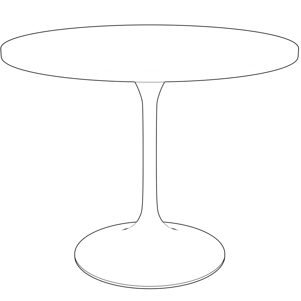 36" Round Dining Table, Brushed Chrome Base with Dark Maple MDF Top