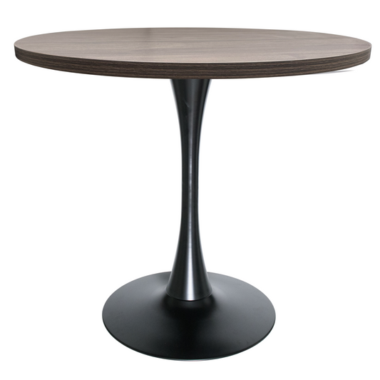 Bristol Dining table, Black Base with 36 Round Dark Walnut MDF top