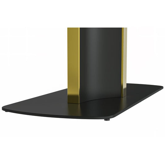 Modern Dining Table Black and Gold Base, With 55 Black/Gold Sintered Stone Top