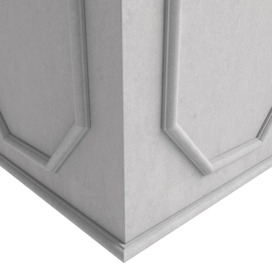 Sprout Series Cubic Fiber Stone Planter in White 15 Cube