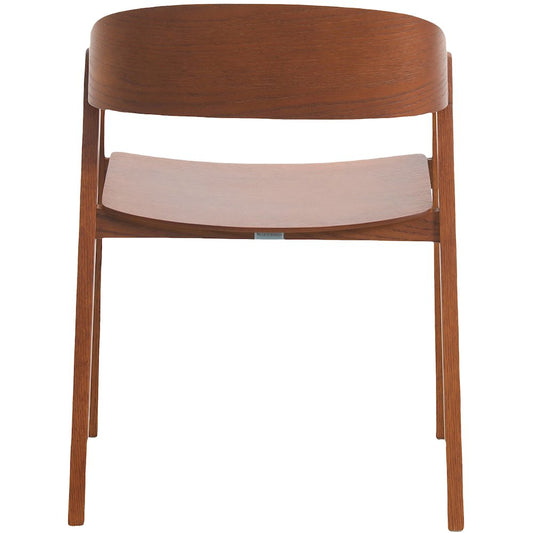 Rivo Collection Elegant Dining Chair in Dark Natural Wood