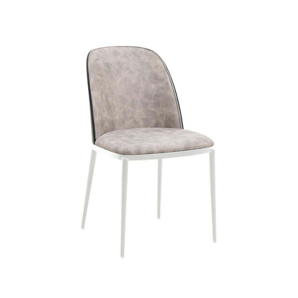 Seat and White Powder-Coated Steel Frame