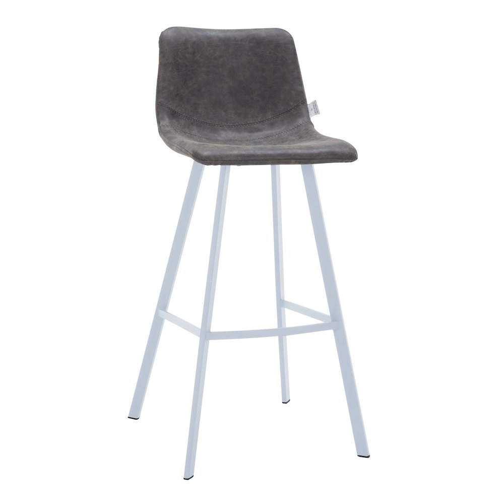 Elland - Bar stool - Grey- White Base