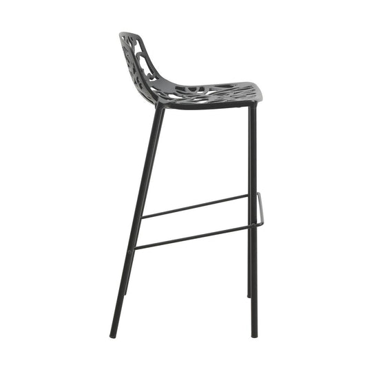 Aluminum Bar Stool with Powder Coated Frame and Footrest