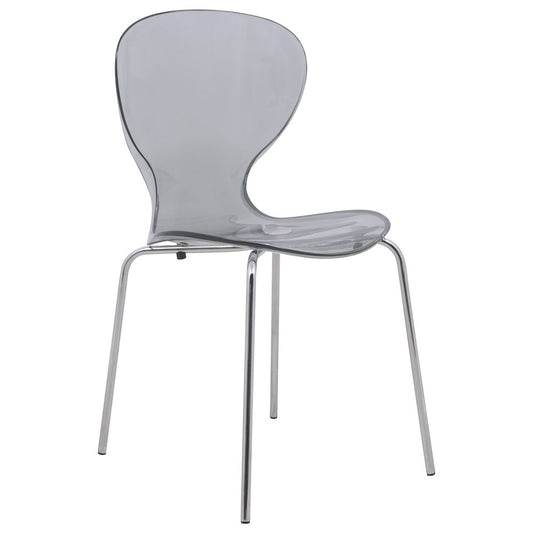 Modern Oyster Transparent Side Chair