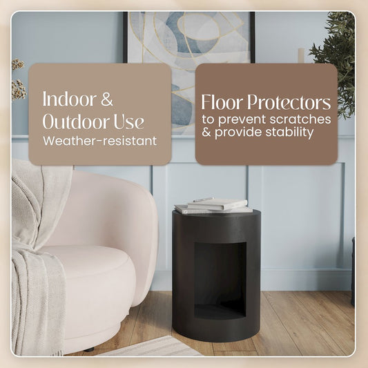 Modern Side End Table Nook Series In Black