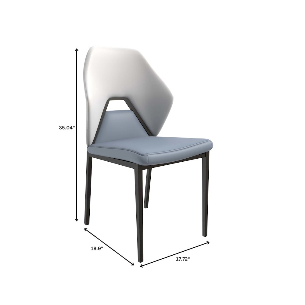 Eclat collection Modern Dining Chair in Grey Set of 4