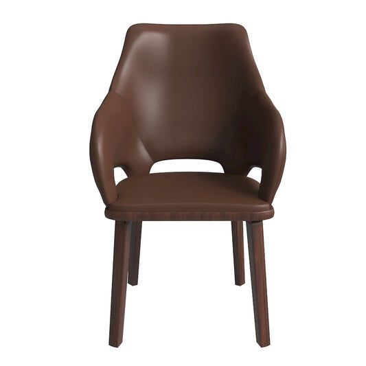 Vivara Collection Modern Dining Chair in Dark Brown Set of 4