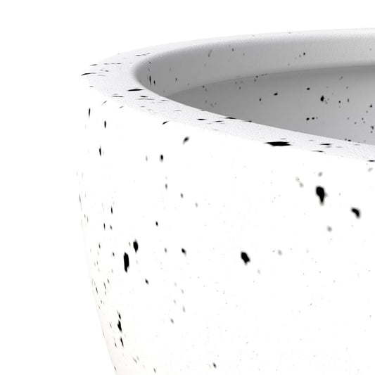 Iris Fiberstone Planter in White 12 Dia