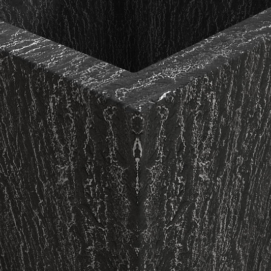 Verdura Series Cubic Poly Stone Planter in Dotted Blck 21.7 Cube