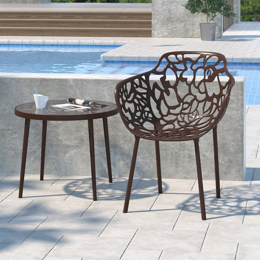 Modern Devon Aluminum Armchair