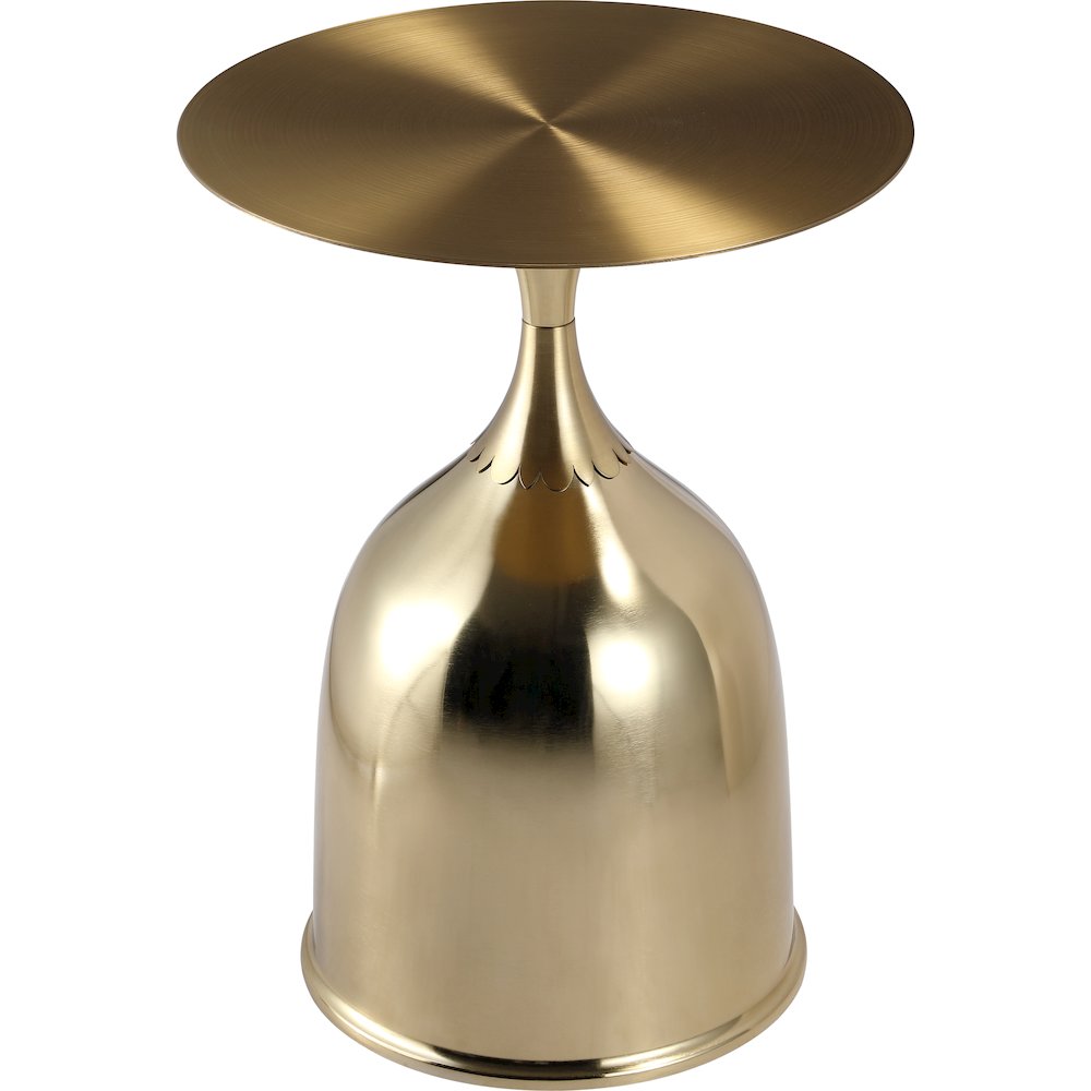 Oslo Collection Modern End Table In Gold