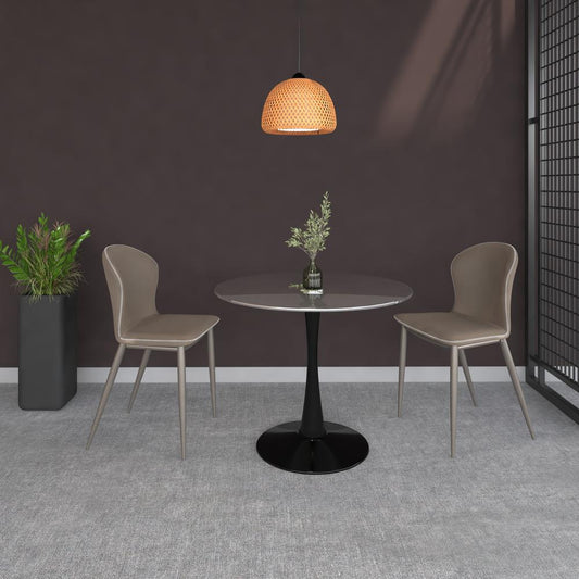 Bristol - Bistro Table Black Base with Glass top