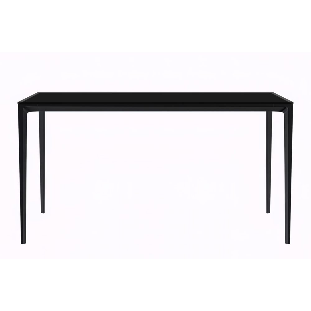 Avo Series Modern Dining Table Black Base, With 55 Black Glass Top