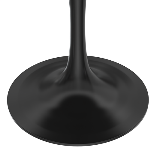 Verve 36 Round Dining Table, Black Base with Sintered Stone Black Top