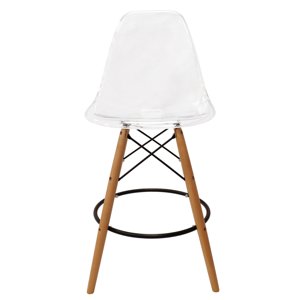 Dover Molded Bar Chair in Clear