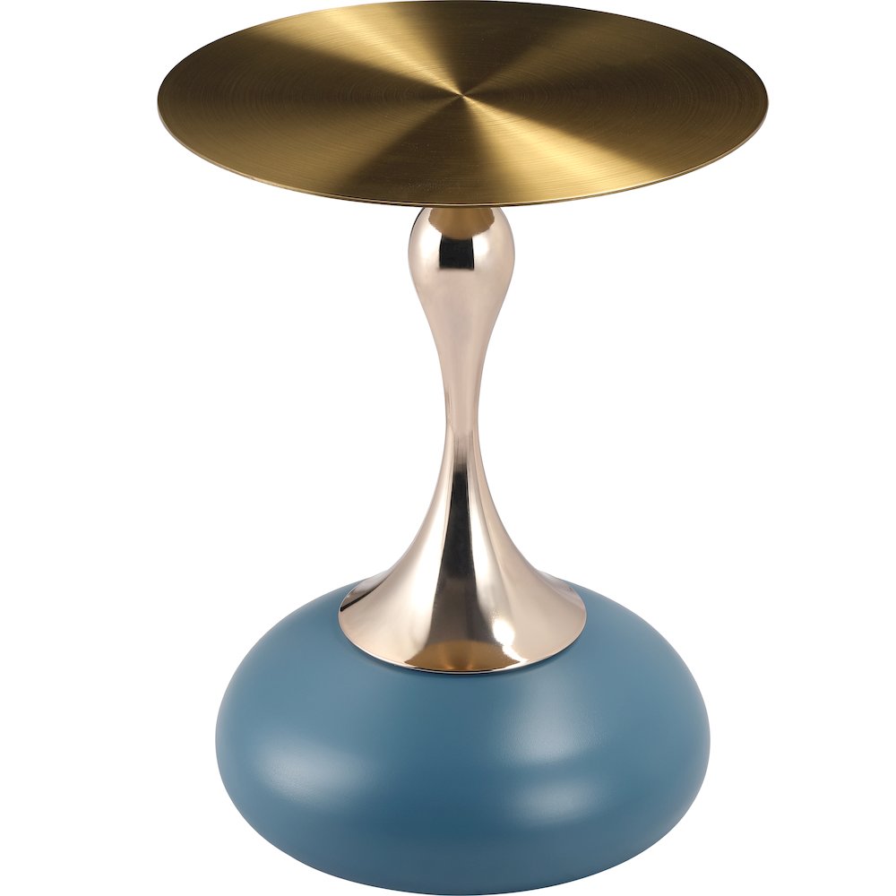 Savoy Collection Modern End Table In Blue