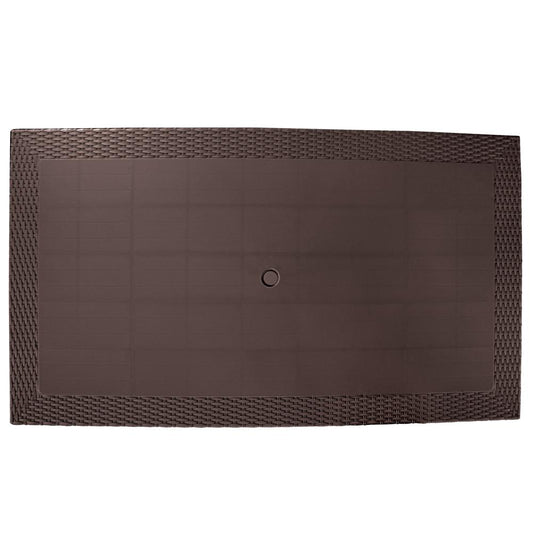 Kent Mid-Century 7-Piece Rectangular Outdoor Dining Set with 4 Side Chairs