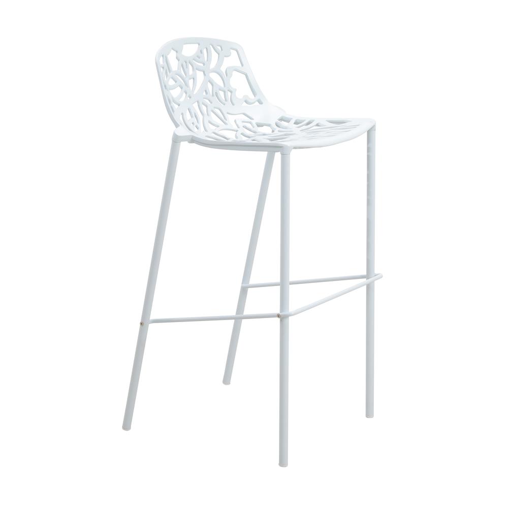 Aluminum Bar Stool with Powder Coated Frame and Footrest