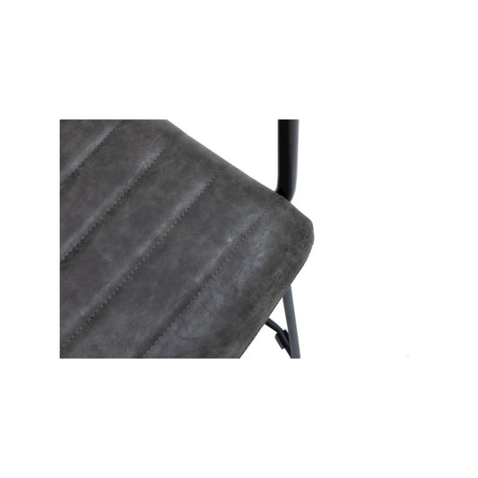 Zylar Series Office Guest Arm Chair in Charcoal Leather