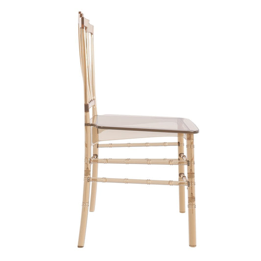 Synth Series Modern Dining Chair in Amber Set of 2