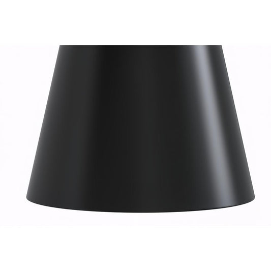 Prynn Series Round Dining Table Black Base with 60 Round Clear Glass Top