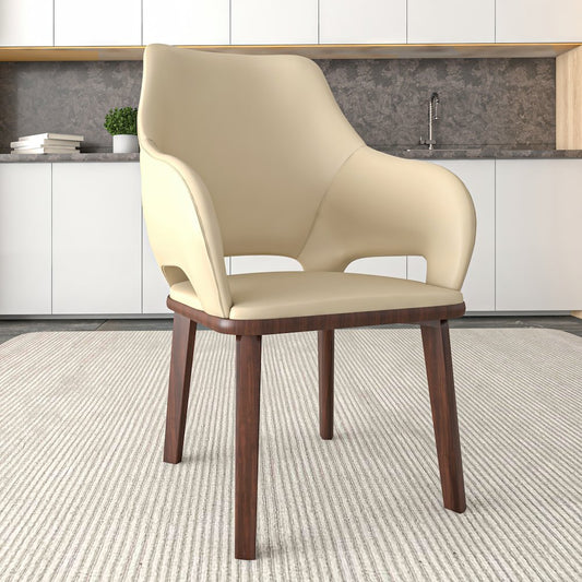 Vivara Collection Modern Dining Chair in Off White Set of 4